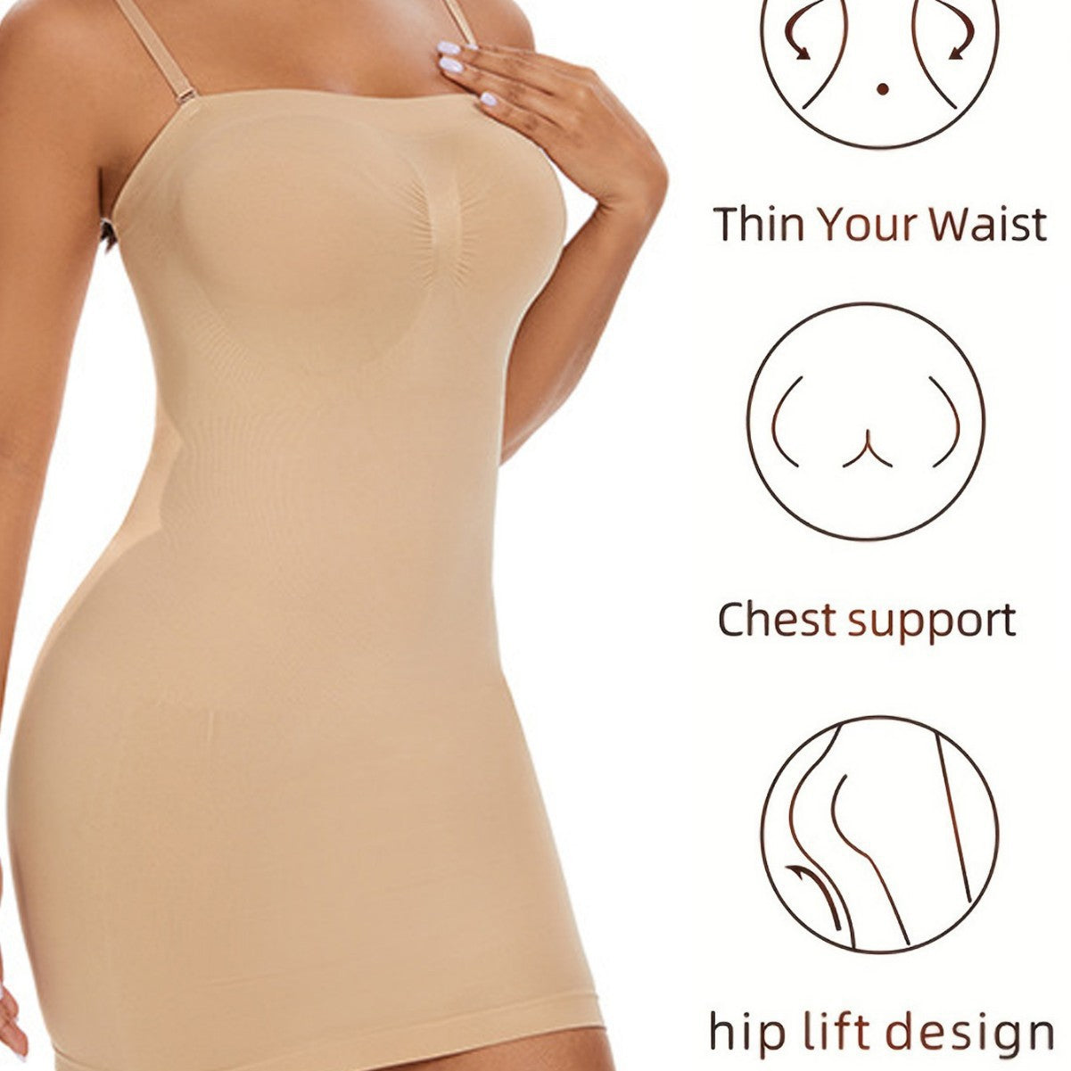 Seamless Suspender Shapewear Dress