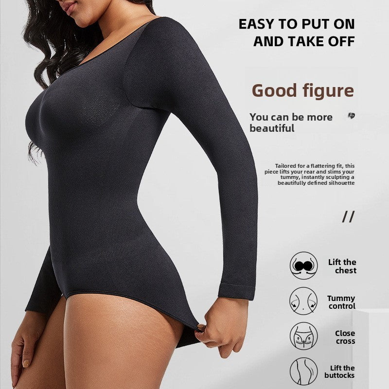 Long Sleeve Tummy Control Jumpsuit