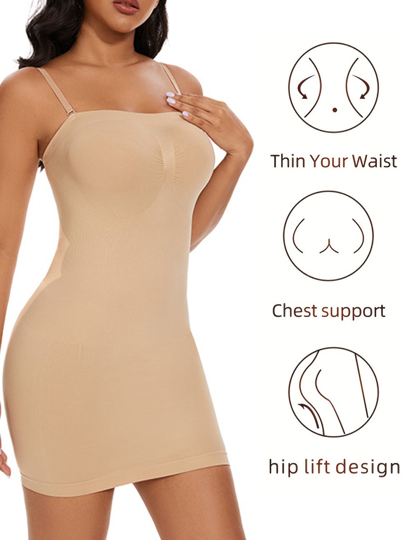 Seamless Suspender Shapewear Dress