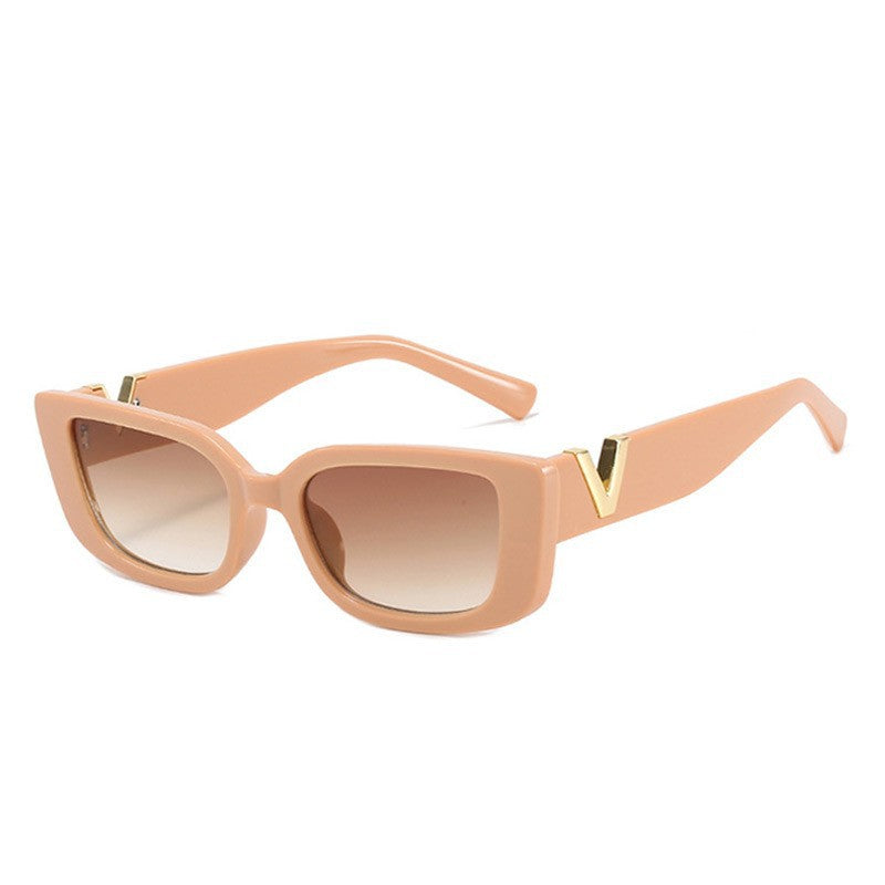 Fashion Oval Frame Sunglasses with UV Protection